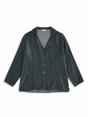 CP Shades Velvet Button-Up Shirt Jewel Green Women’s Medium‎ Sausalito